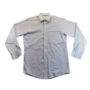 Burberry London Mens Long Sleeve Button Front Striped Shirt Size 15.5 - 34 USA‎